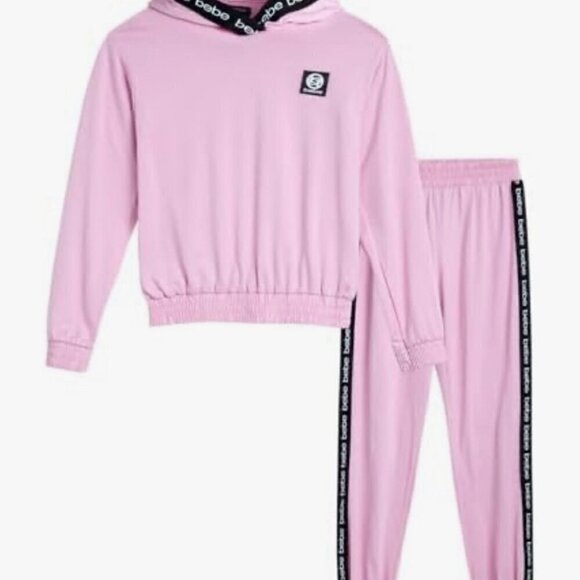 Other - bebe Girls' Jogger Tracksuit 2pc Zip Pullover Sweatshirt Sweatpants 5/6 NWT